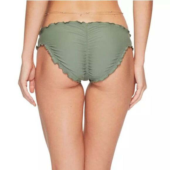 Luli Fama Cosita Buena XS Bikini Olive Cheeky Bottom Triangle Top - Picture 12 of 14